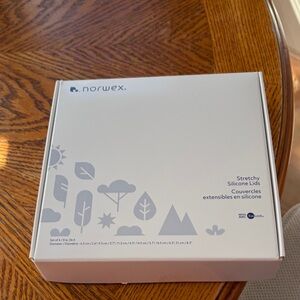 Norwex White Stretchy Silicone Lids New in Box